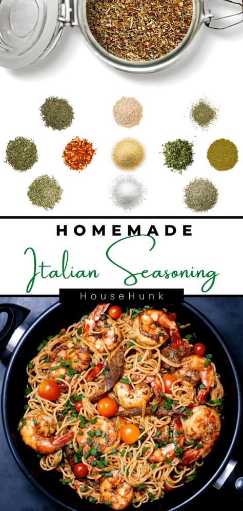 Italian Seasoning Recipe, Homemade Italian Seasoning, Homemade Seasoning, Drink Inspiration, Seasoning Recipe, Savory Herb, Italian Spices, Pasta Pizza, Homemade Spices