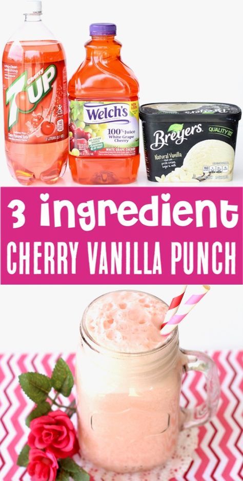 1st Birthday Party Punch, Wedding Shower Punch Recipes Simple, Kids Party Drink, Pink Punch Recipe, Pink Party Punch, Pink Punch Recipes, Party Punch Recipe, Strawberry Punch, Party Punches