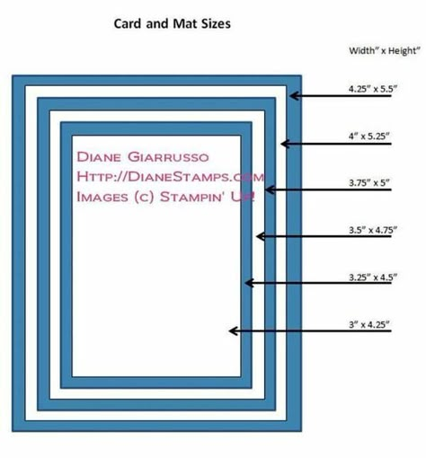 Envelope Size Chart, Card Sketches With Measurements, Card Sketches Templates, Card Measurements, Card Making Templates, Stamp Tutorial, Card Making Tips, Card Folds, Card Layouts