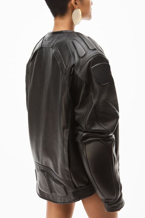 Leather Jacket Details, Racing Harness, Racing Jackets, Futuristic Fashion, Picture Collection, Fashion Design Clothes, Moto Jacket, Kimonos, Alexander Wang