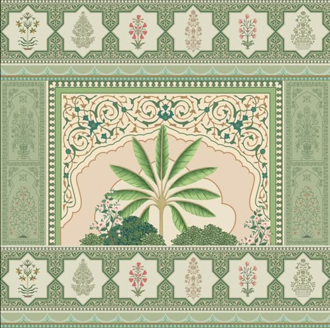 Heritage Wallpaper, Truck Art Pakistan, Mughal Flower, Template Editing, Heritage Art, Random Patterns, Turkish Pattern, Al Andalus, Pichwai Paintings