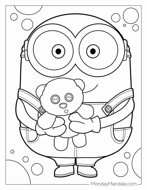 32 Minion Coloring Pages (Free PDF Printables) Bob Minion Drawing, Bob Minion, Disney Coloring Pages Printables, Minion Drawing, Teddy Bear Coloring Pages, Minion Coloring Pages, Minions Coloring Pages, Minions Bob, Bear Coloring Pages