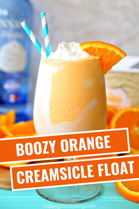 Frozen Orange Creamsicle Cocktail, Orange Dreamsicle Alcohol Drink, Best Frozen Cocktails, Dreamcicle Cocktail, Boozy Smoothie, Creamsicle Float, Orange Creamsicle Drink, Creamsicle Drink, Frozen Drinks Alcohol