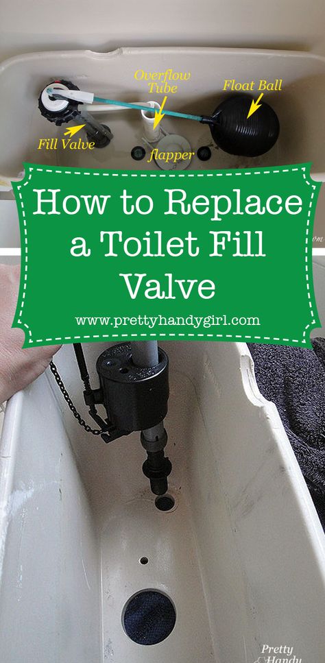 How to Replace a Toilet Fill Valve | Pretty Handy Girl Replace Toilet Fill Valve, Toilet Repair Diy, Replacing Toilet, Leaky Toilet, Toilet Plumbing, Toilet Fill Valve, Replace Toilet, Bathroom Repair, Garden Watering System