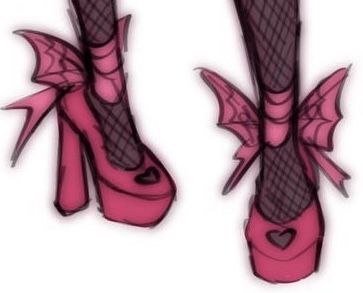 Shoe Ideas Drawing, Heel Drawing Reference, High Heels Drawing Reference, Monster High Shoes Drawing, Draculaura Shoes, Heels Drawing Reference, Shoes Reference Drawing, Monster High Heels, Draculaura Inspired Outfits