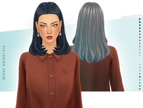 Medium Hair Sims 4 Cc, Medium Length Hairstyle, Sims 4 Cas Mods, Sims Clothes, Sims 4 Game Mods, Sims 4 Dresses, Sims 4 Mm, All Hairstyles, Sims Four