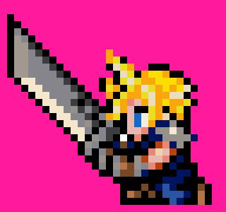 Final Fantasy Pixel Art, Fantasy Pixel Art, Pixel Pacman, Minecraft Pixel Art, Cloud Strife, Art Patterns, Pixel Art Pattern, Cross Stitching, Art References