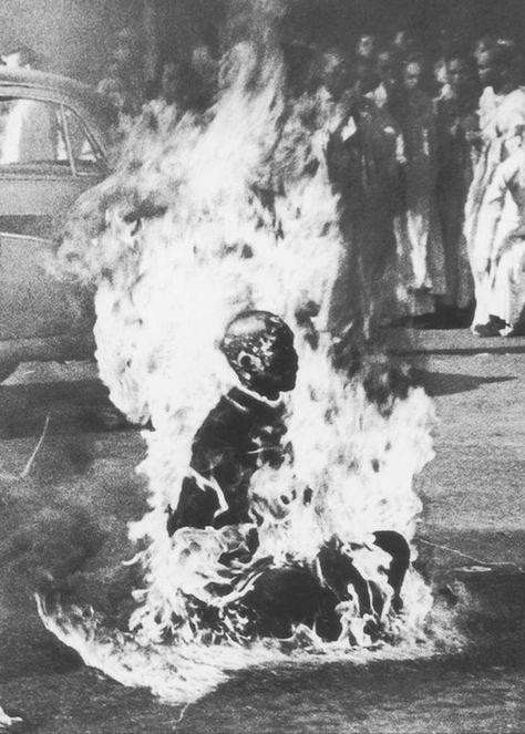 Buddhist monk Thich Quang Duc sets himself ablaze in protest against the persecution of Buddhists by the South Vietnamese government, 1963 Steve Mccurry, North Vietnam, Buddhist Traditions, World Press, Rosa Parks, Oral History, Buddhist Monk, History Channel, Iconic Photos