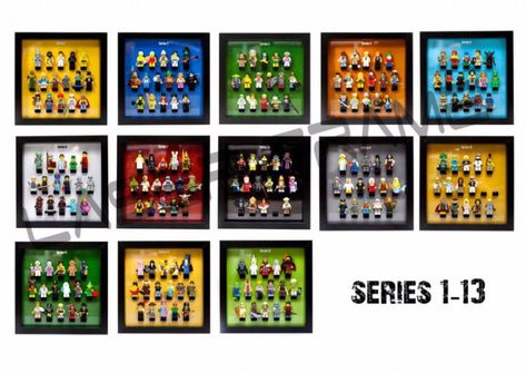 Sweden And Denmark, Lego Minifigure Display, Lego Frame, Lego Books, Star Wars Minifigures, Lego Display, Ribba Frame, Lego Activities, Ikea Ribba Frames