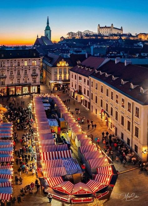 Public Space Design, Bratislava Slovakia, Christmas Markets Europe, Vacation Goals, Dream Vacations Destinations, Batumi, Innsbruck, Central Europe, Bratislava