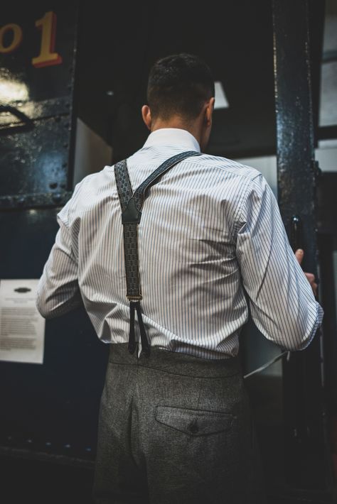 Suspenders Aesthetic Men, Suspenders Outfit Men, Idle Pose, Professor Aesthetic, Fancy Clothing, Vintage Suspenders, Retro Trousers, Mens Braces, Morning Coat