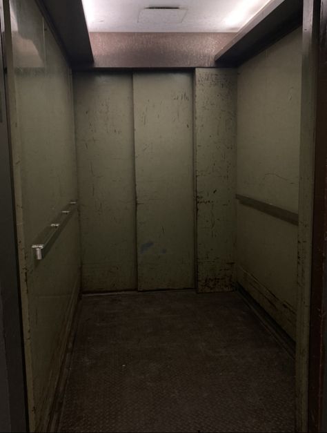 Creepy Elevator, Abandoned Elevator, Liminal Backrooms, Nyc Mansions, Concrete Room, Elevator Music, Dreamcore Weirdcore, Art Event, Brown Aesthetic