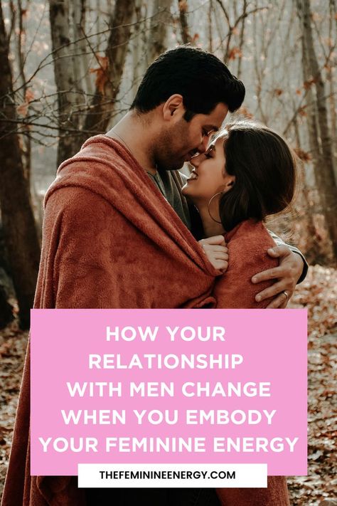 Your whole life and relationships in general change when you embody your feminine energy, but on this article we’ll focus specifically on how your relationships with men change: Sacred Woman, Healing Relationships, Feminine Mystique, Divine Feminine Spirituality, Attract Men, Masculine Energy, Body Awareness, Feminine Women, Feminine Power