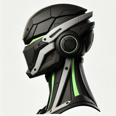 Superhero Helmet, Scifi Helmet, Robot Helmet, Tech Helmet, Futuristic Mask, Sci-fi Helmet, Ghost Character, Cyberpunk Helmet, Robot Head