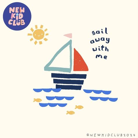 Dreaming of those Summer holidays to come 🌞 🍕 ⛴️🐠 Nautical Graphics, Summer Graphic Design, Kids Graphic Design, Kids Embroidery, Ocean Illustration, Baby Illustration, Ocean Design, Summer Illustration, Kids C