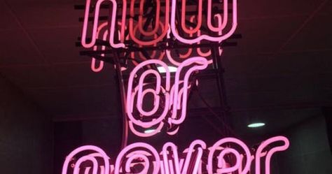 Hopeless Fountain Kingdom, Advertising Quotes, Neon Quotes, Now Or Never, Neon Aesthetic, Illustration Food, Picture Collage Wall, Photo Wall Collage, Neon Art