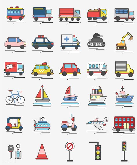 Illustration of transportation | premium image by rawpixel.com Transportation Illustration, Transport Illustration, Cartoon Car Drawing, Yellow School Bus, Cartoon Cars, Airplane Nursery, Cartoon Car, Car Illustration, Car Cartoon