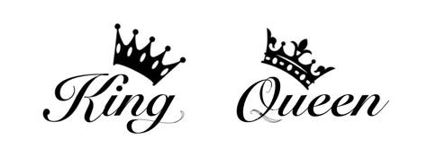 Queen Word Tattoo, Queen Crown Tattoo Design, King And Queen Tattoo, King Crown Drawing, King Crown Tattoo, Money Design Art, King And Queen Pictures, Fancy Cursive Fonts, King Queen Tattoo