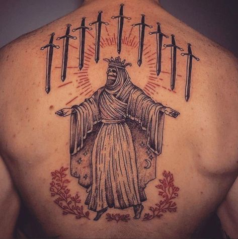 Micah 6 8 Tattoo, Dark Tattoos For Men, Tato Irezumi, Micah Ulrich, Nine Of Swords, Traditional Chest Tattoo, Ankh Tattoo, Oni Tattoo, Tattoo Catalog