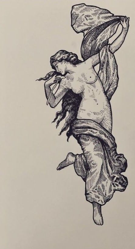 Midevil Style Tattoo, Eos Goddess, Tattoos Drawing, Woodcut Tattoo, William Adolphe, Kunst Tattoos, Tattooed Women, Abstract Elements, Arte Inspo