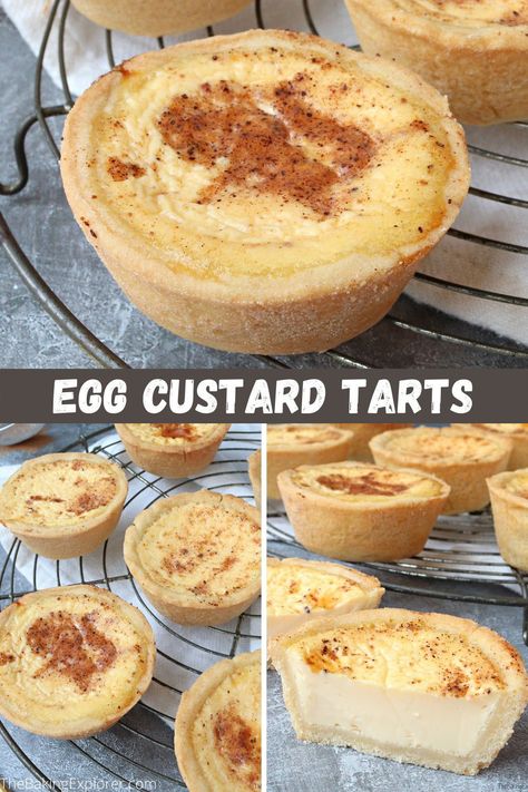 Easy Slices, Childhood Recipes, Egg Custard Tarts, Egg Custard Tart, Banana Wine, Quick Sweets, Paul Hollywood Recipes, Custard Tarts Recipe, British Baking Show Recipes