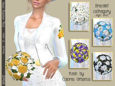 The Sims Resource - Wedding bouquet - Mesh needed Sims 4 Mac, Wedding Sides, Gorgeous Bouquet, Frozen Elsa Dress, Flower Boquet, Sims 4 Black Hair, Elsa Dress, Best Sims, Sims 4 Cc