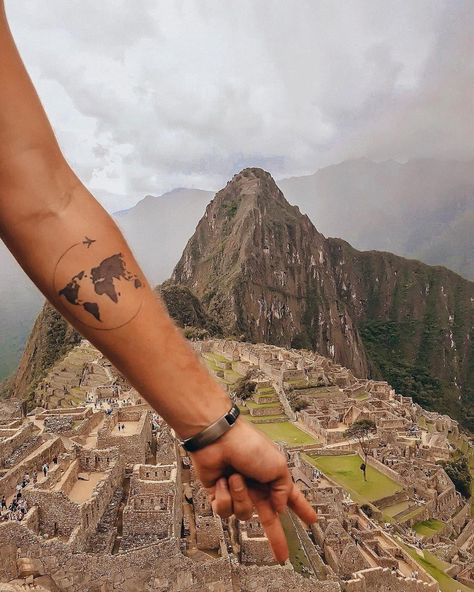 Peru | Bolivia tours on Instagram: “It's not about marking the step, it's about leaving the mark. It's one of the slogans that travelers repeat to themselves before embarking…” Peru Tattoo, Tattoo Sleeve Designs, Life Is An Adventure, Bolivia, Tattoos And Piercings, Maple Leaf Tattoo, Sleeve Tattoos, Triangle Tattoo, Geometric Tattoo