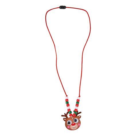 Smiley+Reindeer+Beaded+Necklace+Craft+Kit+-+OrientalTrading.com Reindeer Crafts For Kids, Reindeer Crafts, Bell Necklace, Reindeer Craft, Diy Necklaces, Santa's Sleigh, Holiday Crafts For Kids, Googly Eyes, Chenille Stems