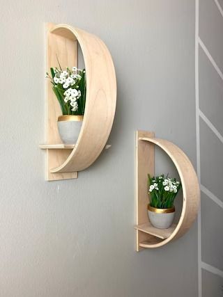 HKNDesign - Etsy Wall Plant Shelf, Minimalistic Apartment, Cd Shelf, Round Wall Shelves, Cd Shelves, Round Wall Art Decor, Flower Shelf, Toy Shelf, Cd Holder