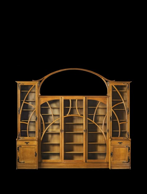 Gustave Serrurier-Bovy – Bookcase, ca. 1898 – Oscar Graf Art Nouveau Bookcase, Nouveau Furniture, Unique Interiors, Art Nouveau Interior, Art Nouveau Furniture, Art Nouveau Architecture, Fantastic Furniture, Deco Furniture, Victorian Art