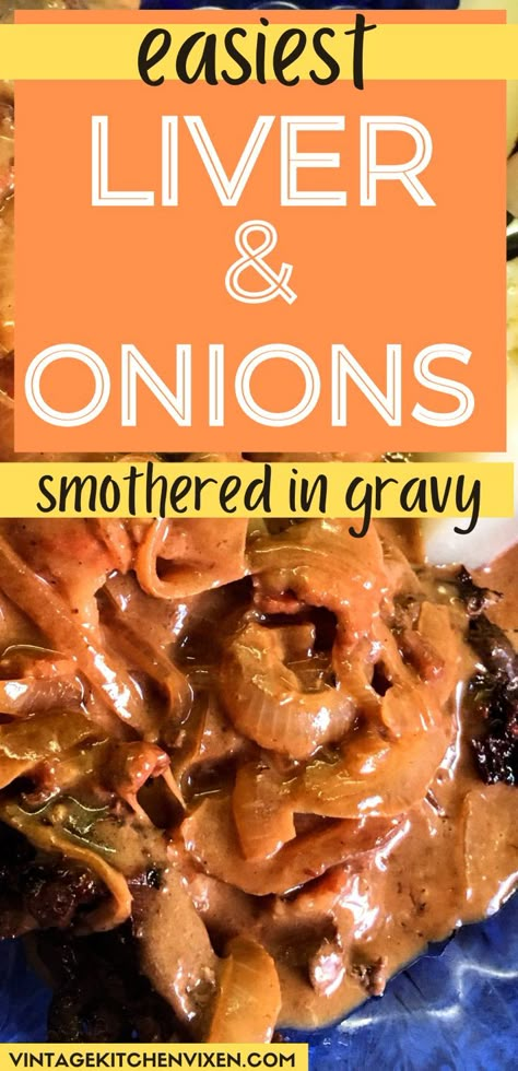 liver and onions covered in gravy Liver Onions And Gravy, Liver Dishes Recipes, Beef Liver Recipes Crockpot, Liver Gravy Recipe, Leftover Liver Recipes, Beef Liver And Onions Gravy Recipes, Liver And Onions Recipe Gravy, Recipe For Liver And Onions, Liver And Onions Crockpot