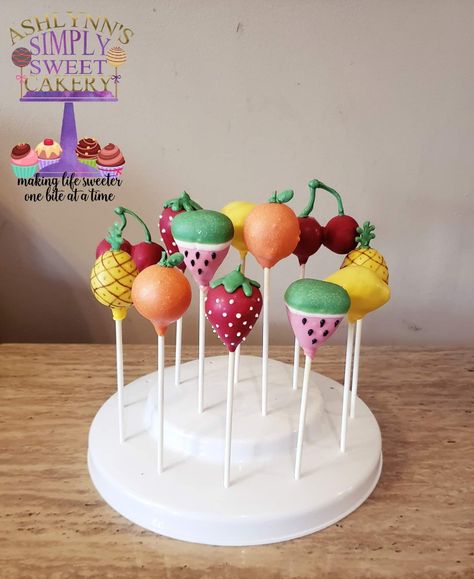 Fruit Themed Cake Pops, Fruit Cake Pops, Dancing Fruit Cake, Dancing Fruit Birthday Cake, Dancing Fruit Birthday Party, Dancing Fruit, Fruit Birthday Cake, Fruit Birthday Party, Party Dancing