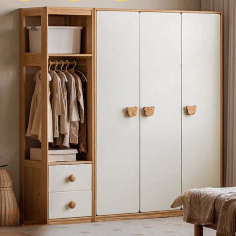 Solid wood children's wardrobe combination simple boy and girl small apartment wardrobe bedroom home storage cabinet Small Apartment Wardrobe, Apartment Wardrobe, Kids Wardrobe Design, Toddler Wardrobe, Color Wardrobe, Kids Bedroom Furniture Design, Princess Room Decor, Wardrobe Bedroom, Wood Furniture Design