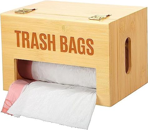 Libreshine Extra Large Trash Bag Holder Dispenser, Garbage Bag Dispenser Roll Holder Under Sink, Bamboo Wall Mounted Kitchen Trash Bag Dispenser Organizer #ad Trash Bag Dispenser, Garbage Bag Dispenser, Garbage Bag Organization, Trash Bag Holder, Garbage Bag Holder, Grocery Bag Holder, Kitchen Storage Boxes, Kitchen Trash, Wooden Organizer