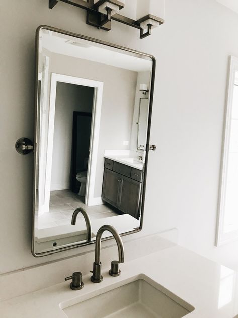 Bathroom Mirror With Light, Bathroom Mirror With Storage, Mirror Pic Ideas, Small Bathroom Mirrors, Mirror With Storage, Bathroom Mirror Makeover, Corner Bathroom Vanity, 60" Vanity, Modern Bathroom Mirrors