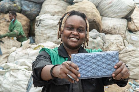 20something Entrepreneur Figures Out How to Recycle Waste Plastic Into Strong, Cheap Bricks - Core77 Cheap Pavers, Pavement Bricks, Plastic Bricks, United Nations Environment Programme, Pallet House, How To Recycle, Home Design Magazines, Recycling Facility, Social Entrepreneurship