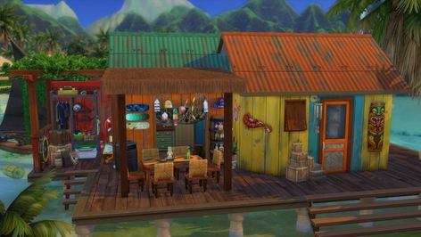 Mod The Sims - The Looter's Cabin Off-The-Grid (No CC) Sulani Homes Sims 4, Quotes Outdoors, Tattoos Architecture, Design Humor, Travel Tattoos, The Sims 4 Pc, Animals Design, Sims 4 House Design, Sims Building