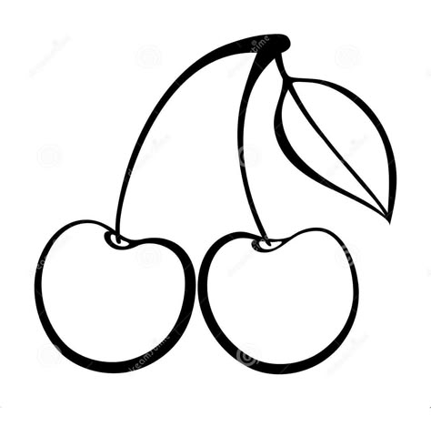 🍒🍒 Cherry Tattoo Black And White, Cherry Tattoo Black, Cherry Tattoo Outline, Red Cherry Tattoo, Cherry Outline, Cherry Tattoo Design, Cherry Tattoo, Black And White Tattoo, Tattoo Black And White