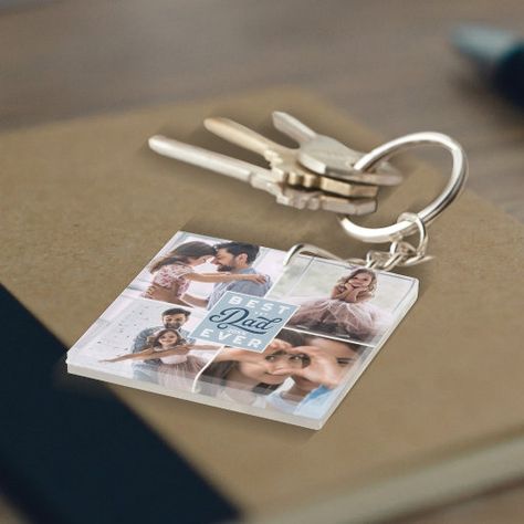 Fathers Day Menu Ideas, Picture Keychain, Dad Photo, Family Collage, Family Photo Collages, Unique Gifts For Dad, Photo Family, Photo Keychain, Fathers Day Mugs