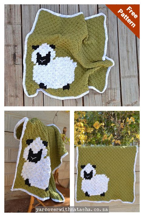 C2C Sheepy Baby Blanket Free Crochet Pattern C2c Baby Blanket, Heirloom Baby Blankets, Crochet Curtain Pattern, Crochet C2c Pattern, C2c Crochet Pattern Free, Free Baby Blanket Patterns, C2c Crochet Blanket, Crochet Curtains, C2c Crochet