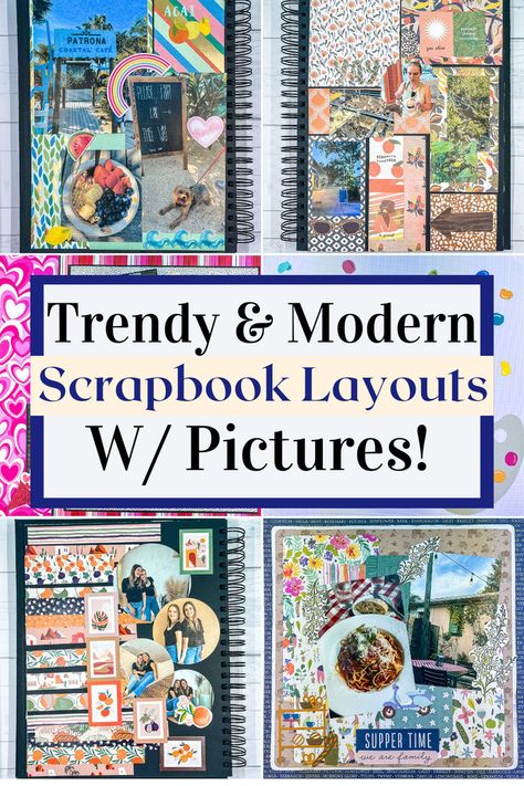 scrapbooking examples Scrapbooking Pictures Ideas, Ideas For Scrapbook Paper, Scrapbook Layout Ideas Multiple Photos, Scrapbook Page Layouts Ideas Inspiration, Simple Scrapbooking Layouts 12x12, Trendy Scrapbook Ideas, 12x12 Scrapbook Layouts Ideas, Photo Scrapbook Ideas Diy, Modern Scrapbook Ideas