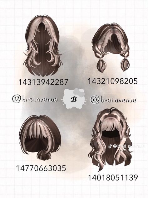 Code For Roblox Hair, Roblox Hair Codes Brown And Blonde, Brown And Blonde Hair Codes, Roblox Two Tone Hair Codes, Roblox Hair Id, Berry Avenue Codes Hair, Roblox Hair Codes, Roblox Id Codes, Brown Hair Roblox