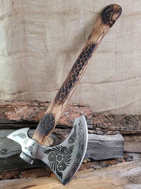 Battle Axes Viking, Viking Axes Design, Ascia Vichinga, Viking Knives, Machado Viking, Escudo Viking, Viking Hammer, Viking Axes, Viking Battle