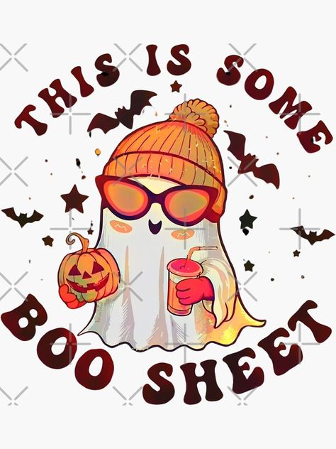 "This is some Boo Sheet Cute Ghost Halloween Gift" Sticker for Sale by Angie-Atelier | Redbubble Sheet Ghost, Boo Sheet, Cricut Projects Beginner, Ghost Halloween, Cute Ghost, Halloween Gift, Gift Stickers, Halloween Ghosts, Cricut Projects