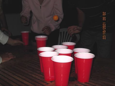 Beer Party Aesthetic, Cup Pong Aesthetic, Beer Pong Aesthetic Party, Red Cups Party Aesthetic, Weeknd Themed Party, College Halloween Party Aesthetic, Red Solo Cup Aesthetic, Lake Party Aesthetic, Beer Pong Aesthetic