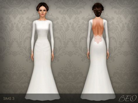 BEO's Wedding dress 35 The Sims Resource Wedding Dress, Sims 3 Wedding Dress, Sims 4 Cc Wedding Dress Mermaid, Sims 4 Wedding Dress, Los Sims 4 Mods, Sims 3 Cc Finds, Die Sims 4, Cc Clothes, Sims 4 Mm Cc