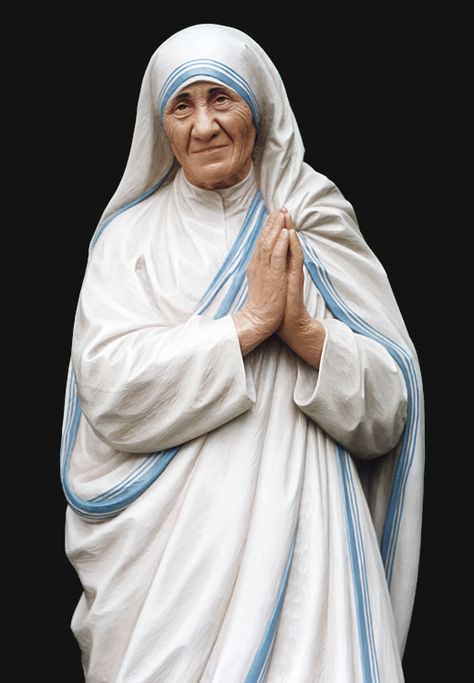 Found on Bing from www.ferdinando-perathoner.com Mother Theresa Picture, Mother Teresa Art, Mother Teresa Pictures, Mother Theresa Quotes, Christian Veils, Roman Catholic Art, Saint Teresa Of Calcutta, St Ignatius, Statues For Sale