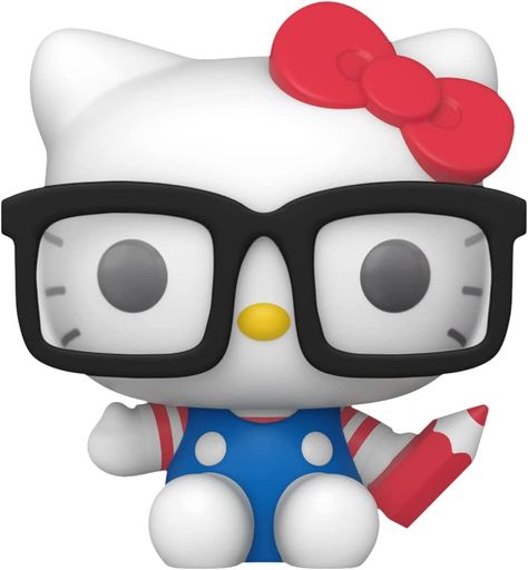 School is in session in your Hello Kitty® and Friends set! With her glasses and pencil at the ready, Pop! Hello Kitty® is ready to nerd out in your Sanrio® collection! Vinyl figure is approximately 3-inches tall. #HelloKitty #FunkoPop #Prerelease #collectable Hello Kitty With Glasses, Kitty With Glasses, Hello Kitty Pop, Hello Kitty And Friends, Funko Pop, Hello Kitty, Kitty, Vinyl