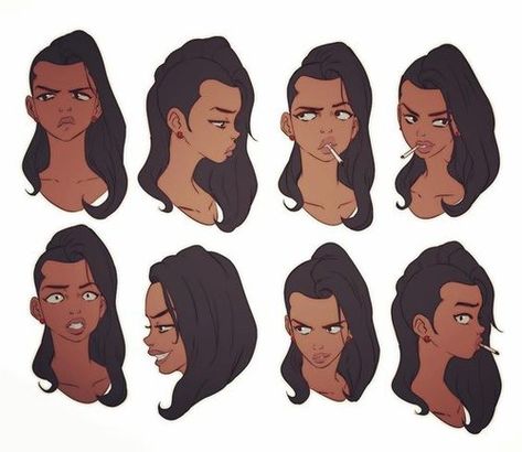 Character Design | Faces (Girls) Concept Art Landscape, Character Design Cartoon, Comics Anime, Character Design Girl, Animation Character, Male Character, Drawing Expressions, Art Disney, Illustration Vintage