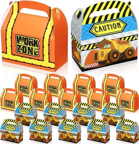 Amazon.com: 20 Pieces Construction Treat Boxes Birthday Party Supplies Construction Truck Party Favor Box Paper Candies Goody Boxes for Boys Girls Construction Theme Birthday Decoration 4.8 x 2.4 x 4.8 Inch : Home & Kitchen Construction Theme Party Food, Construction Party Favors, Theme Birthday Decoration, Truck Party Favors, Construction Theme Birthday, Dinner Table Centerpieces, Wrap Food, Construction Theme Party, Party Food Themes